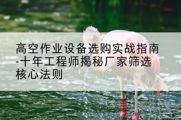 绥棱剪叉式升降机厂家-高空作业设备选购实战指南-十年工程师揭秘厂家筛选核心法则