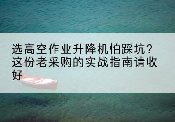 绥棱高空作业升降机厂家推荐-选高空作业升降机怕踩坑？这份老采购的实战指南请收好